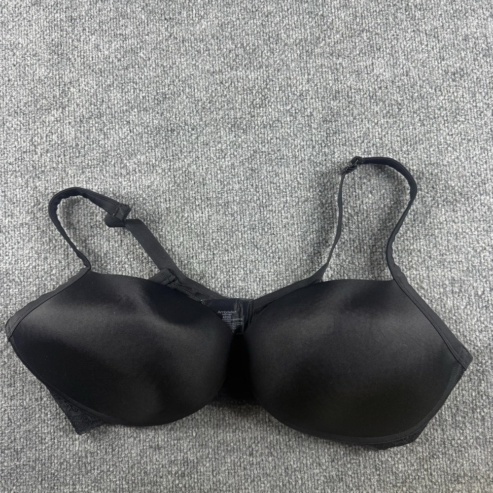 Ambrielle T-Shirt Bra Womens 42DD Black Lined‎ Molded Underwire Seamless